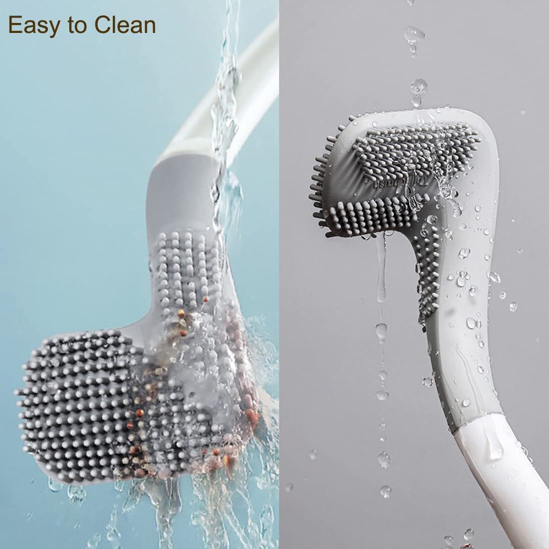 Toilet Cleaning Brush Golf Brush, Hockey Toilet Brush, Toilet Brush for Western and Indian Toilet, Bathroom Brush for Toilet Cleaner for Home Kitchen Accessories Items New GenzVybs