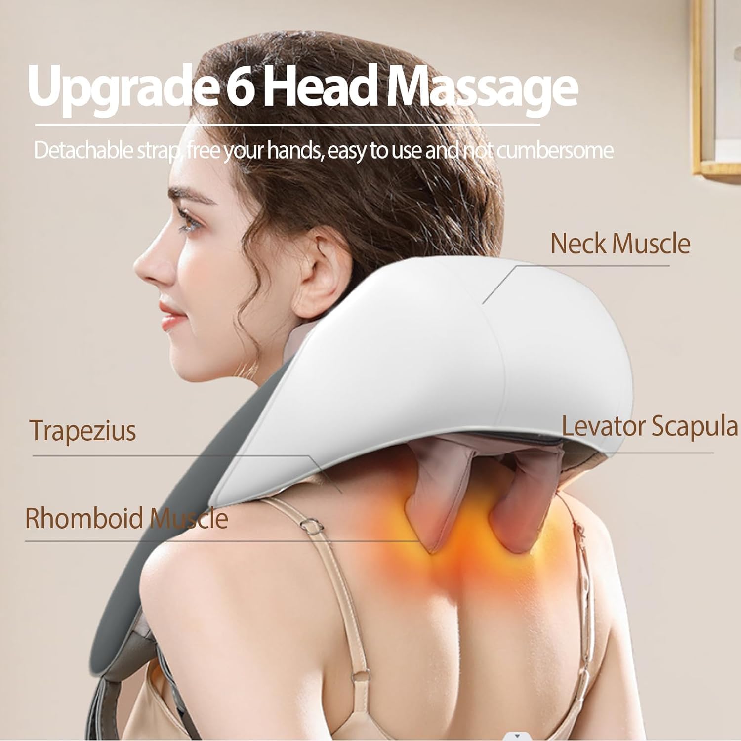 Neck Electric Massager U-Shaped with Vibration for Neck Pain Relief, Cervical, Memory Foam GenzVybs
